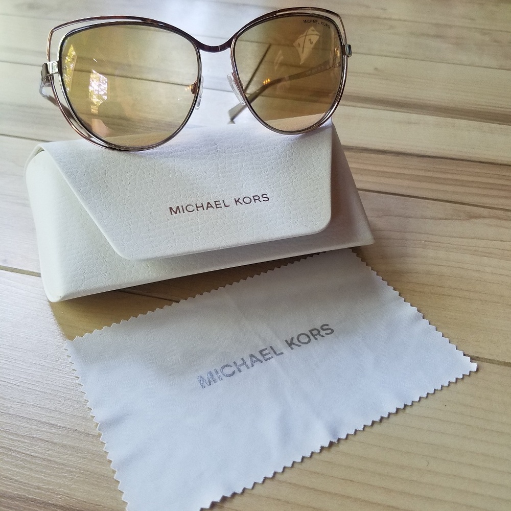 Michael Kors rose and silver sunglasses